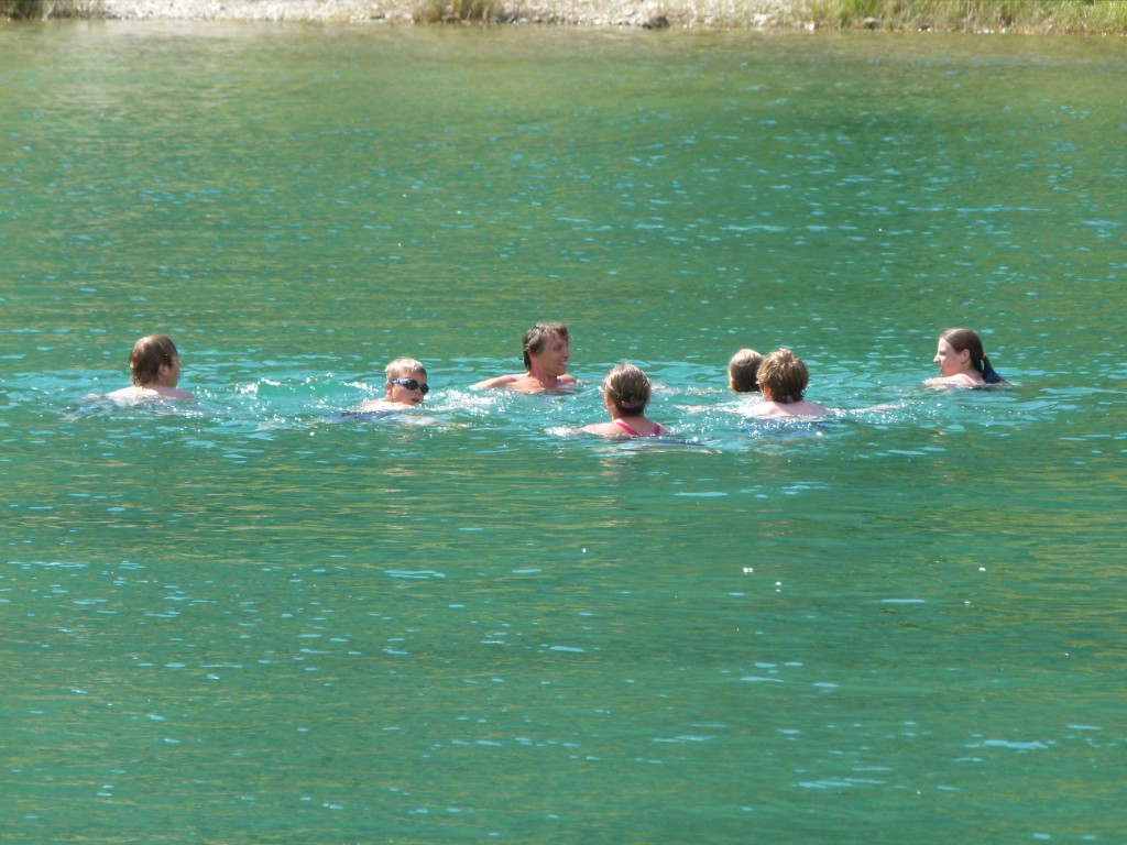 Swimming in the lake